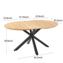 Extendable Round Dining Table - Oak by HouseOfZazla