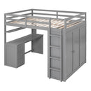 Loft Bed With Drawers, Desk, And Wardrobe