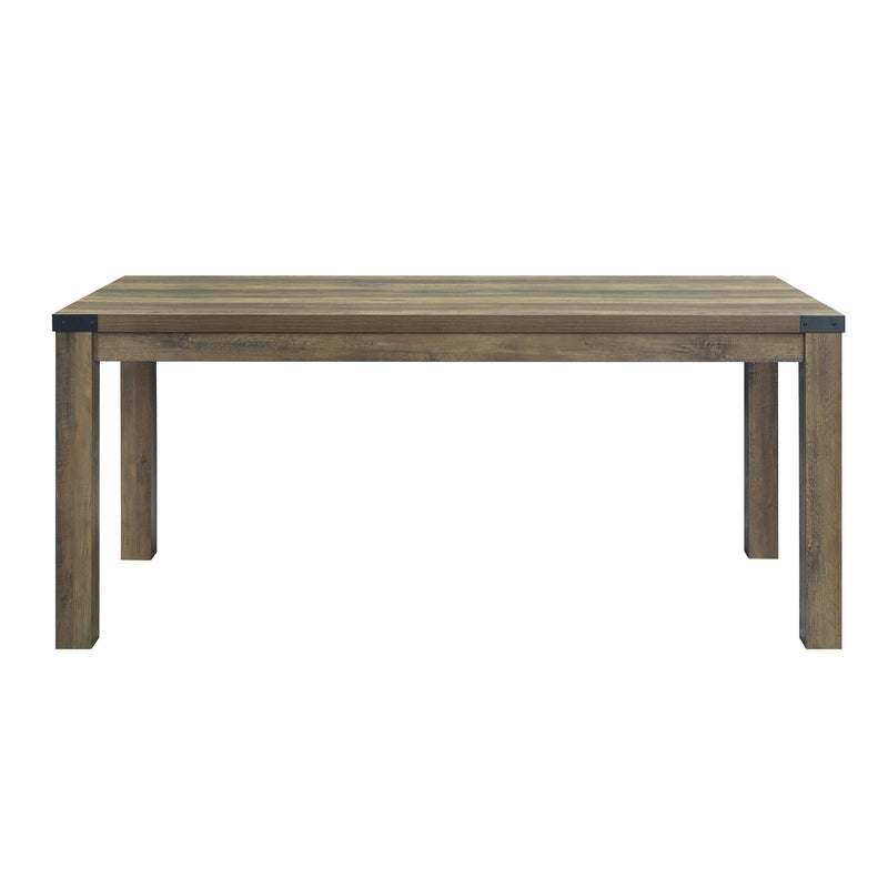 Abiram Dining Table in Rustic Oak Finish