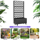 Metal Planter Box with Trellis Raised Garden Bed - 72.05'x35.83'x16.14', Trellis Privacy Screen for Climbing Plants, Vegetables, Vines(Assembly Required)