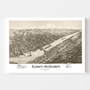 Vintage Map of Elizabeth, Pennsylvania 1897