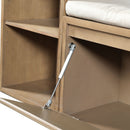 Entryway Storage Bench With Cushion, Drawers & Open Shelves by HouseOfZazla