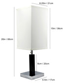 26" H BROWN SQUARE WOODEN TABLE LAMP (1PC/CTN) (0.92/5.55)