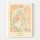 Vintage Map of Upper Geyser Basin 1904
