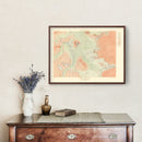 Vintage Map of Firehole Geyser Basin 1904