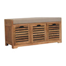 Shutter Shoe Bench, 3 Drawer - Oak by HouseOfZazla