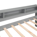 Daybed With 2 Trundles, 3 Storage Cubbies, Built In USB Charging Light