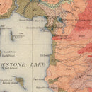 Vintage Map of Yellowstone National Park 1904