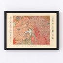 Vintage Map of Yellowstone National Park 1904