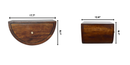Solid Wood Chestnut Crescent Floating Nightstand