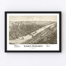 Vintage Map of Elizabeth, Pennsylvania 1897