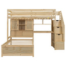 Loft Bed With Built In Desk And Staircase by HouseOfZazla