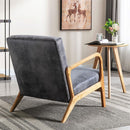 Classic Mid-Century Modern Accent Chairs, Open Framed Armchair With Cushioning by Unique Piece Furniture