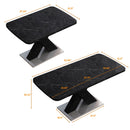 Modern Rectangle Dining Table With Stretchable TopAnd X Shape Legs by HouseOfZazla