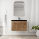 30 Inch Bathroom Vanity With Black Ceramic Basin and Adjust Open Shelf (KD-PACKING)