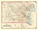 Vintage Map of Greenwich, Connecticut 1900