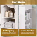 Wall Mounted Bathroom Cabinet With Side Shelf Combo, Vanity With Sink - White
