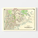 Vintage Map of Bronx, New York 1900