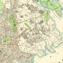 Vintage Map of Bronx, New York 1900
