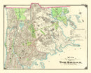 Vintage Map of Bronx, New York 1900
