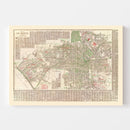 Vintage Map of Los Angeles, California 1928