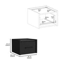 Floating Nightstand, Space Saving Design With Handy Drawer And Surface - Black by Unique Piece Furniture