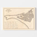Vintage Map of Callao, Peru 1865