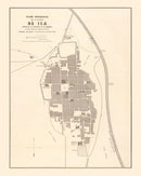 Vintage Map of Ica, Peru 1865