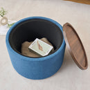 Nesting Ottomans, Round Coffee Table & Bench With Tray (Set of 2) by HouseOfZazla