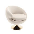 360 Degree Swivel Cuddle Barrel Accent Chairs, Round Armchairs with Wide Upholstered, Fluffy Fabric Chair for Living Room, Bedroom, Office, Waiting Rooms