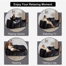 Giant Bean Bag Couch, Ultra Soft Fluffy Loveseat For Living Room by Unique Piece Furniture