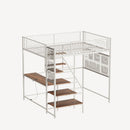 Metal Loft Bed With Built - In Charging Station And LED Light by Unique Piece Furniture