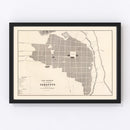 Vintage Map of Tarapoto, Peru 1865