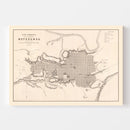 Vintage Map of Moyobamba, Peru 1865
