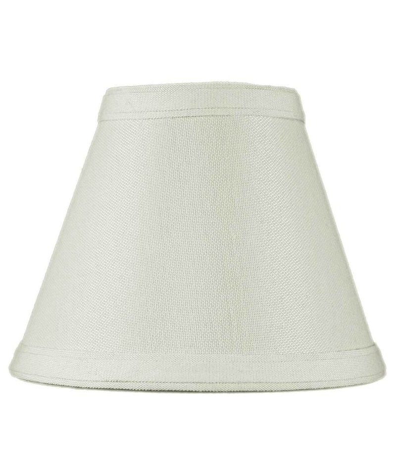 6"W x 5"H Set of 6 Hard Back Empire Candle Clip Lamp Shade Light Oatmeal