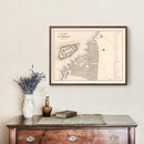Vintage Map of Iquique, Chile 1865