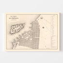 Vintage Map of Iquique, Chile 1865