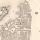 Vintage Map of Iquique, Chile 1865