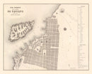 Vintage Map of Iquique, Chile 1865
