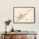 Vintage Map of Tacna, Peru 1865