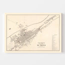 Vintage Map of Tacna, Peru 1865