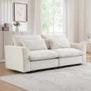 Beige Corduroy Sofa Couch