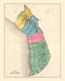 Vintage Map of Moquegua, Peru 1865