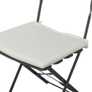 3 Pieces Patio Bistro Balcony Metail Chair Table Set-Gray