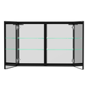 40x30 Inch LED Bathroom Medicine Cabinet Surface Mount Double Door Lighted Medicine Cabinet, Medicine Cabinets for Bathroom with Mirror Defogging, Dimmer Black