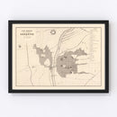 Vintage Map of Arequipa, Peru 1865