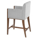 24'' Seat Height Upholstered Counter Stools with Arms for Kitchen Island/Dining Room, Set of 2 by HouseOfZazla