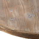Antique Round Wood Table - Antique White / Gray by HouseOfZazla