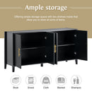 Accent Storage Cabinet Sideboard Wooden Cabinet with Metal Handles for Hallway, Entryway, Living Room, Bedroom