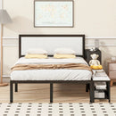 Platform Bed With 2 Tier Storage Shelves, Storage Cabinet by HouseOfZazla